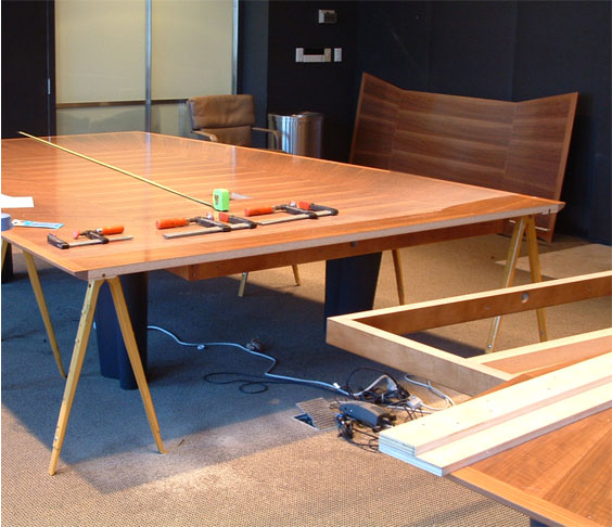 Billings Woodworking resizes conference table
